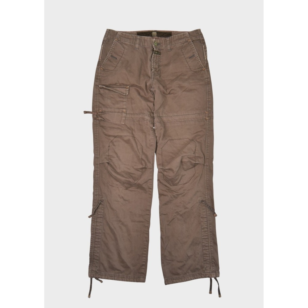 Marithe Grancois Girbaud Pants Womens Medium Brown Cargo Military Low Rise Y2k